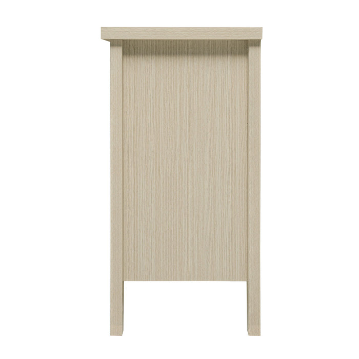 Hollowed Out Cabinet With 4 Doors, Suitable For Bedroom - Natural