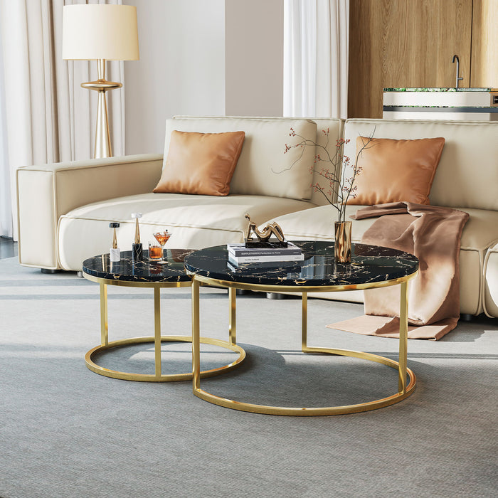 2 Piece Nesting Coffee Table Set For Living Room
