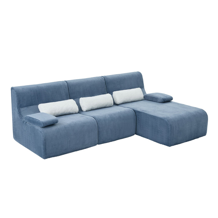 Oversized Sectional Sofa, Living Room Seating With Modular Design