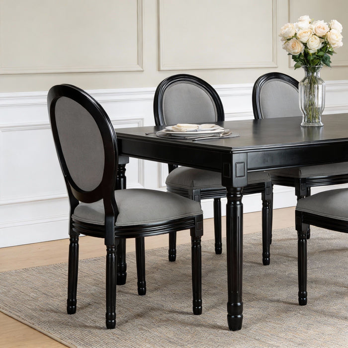 Upholstered & Round Back Dining Chairs (Set of 2)