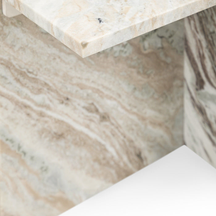 Bexly - Marble Square End Table