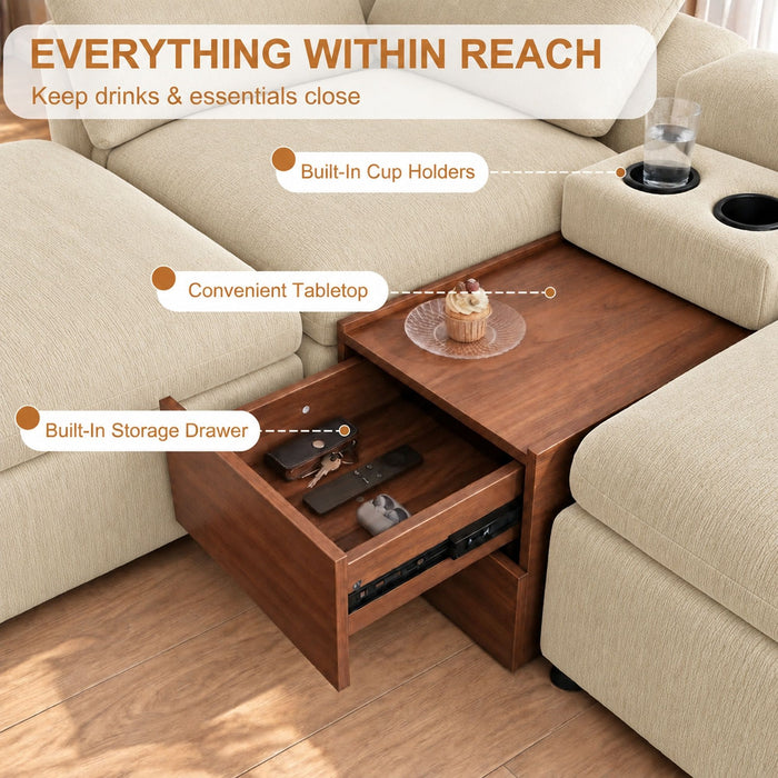 Modular Cloud Couch With Storage Console