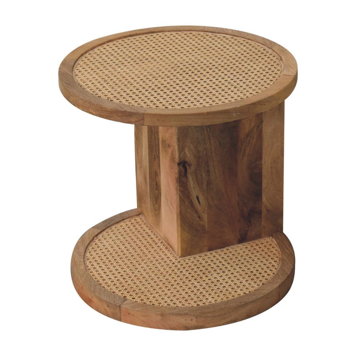 Close Knit Corner End Table - Oak
