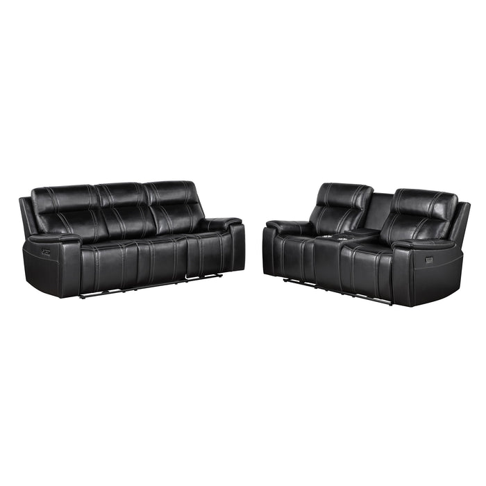 Gary - Power Reclining Loveseat With Cooler In Center Console - Black