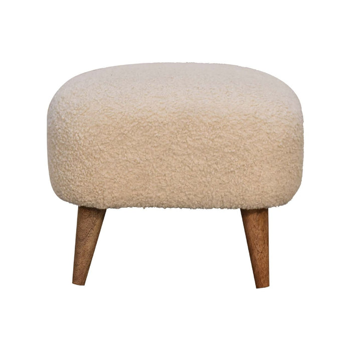 Square Footstool - Cream