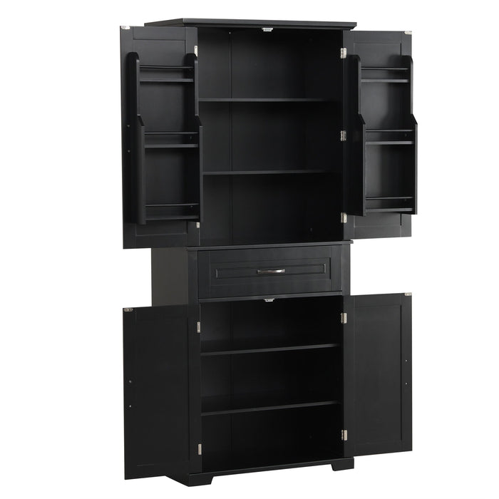 Bathroom Storage Cabinet With Doors And Drawer, Adjustable Shelf