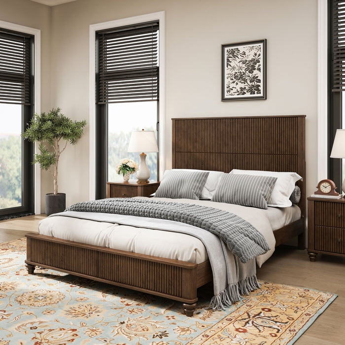 Platform Bed Frame & Tall Headboard