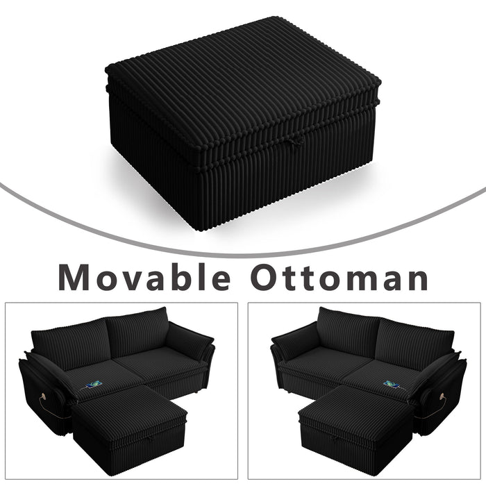 2 In 1 Convertible Sofa Bed, Multi Functional Living Room Furniture
