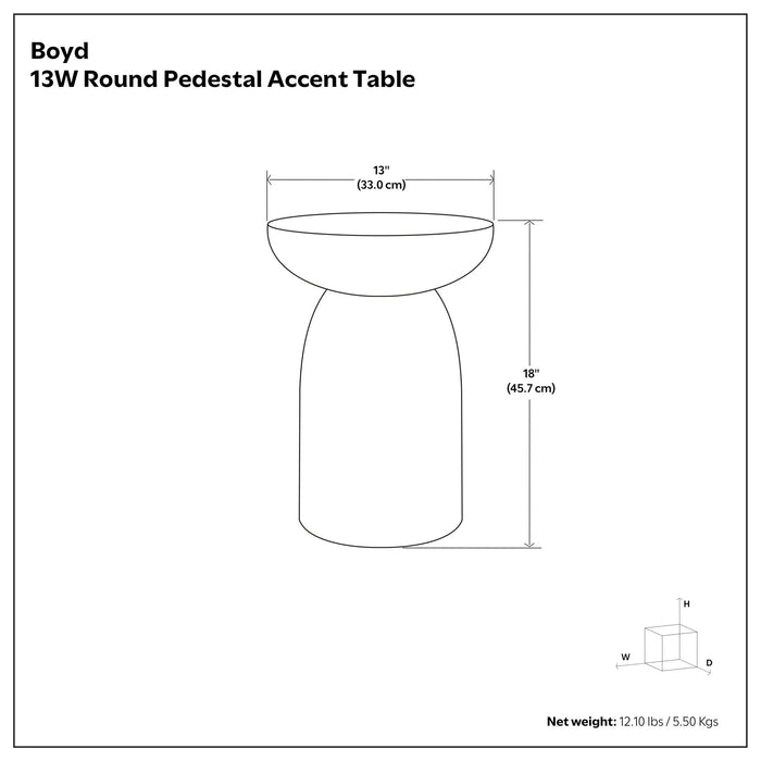 Boyd - Ribbed Accent Table - Black