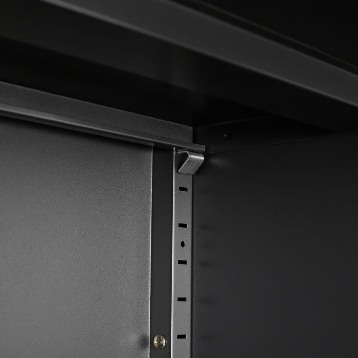 Metal Storage Cabinet With Locking Doors And Adjustable Shelf, Folding Filing Storage Cabinet, Folding Storage Locker Cabinet For Home Office, School, Garage