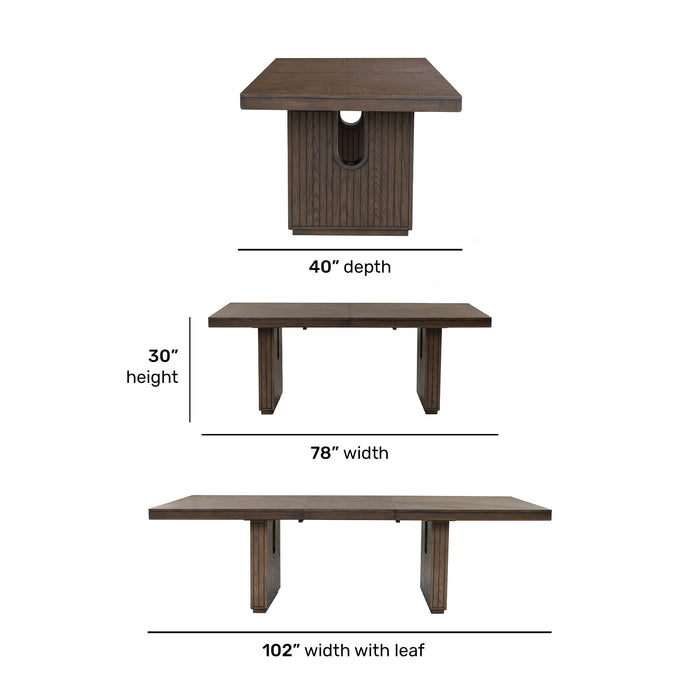 Athens - Rectangular Dining Table - Chocolate Brown