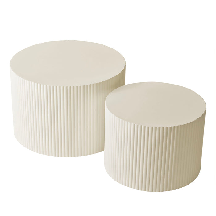 Wave Stripe Nesting Coffee Table (Set of 2)