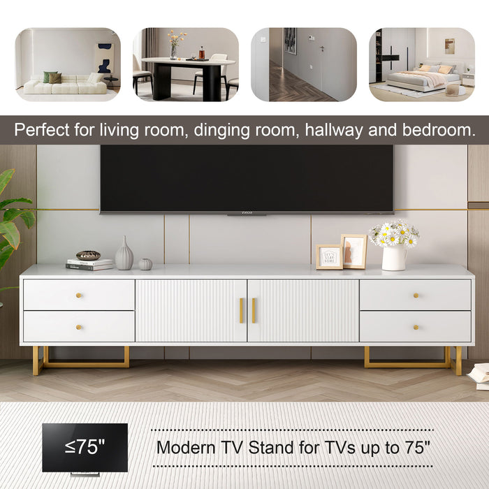 TV Stand With Storage For Living Room