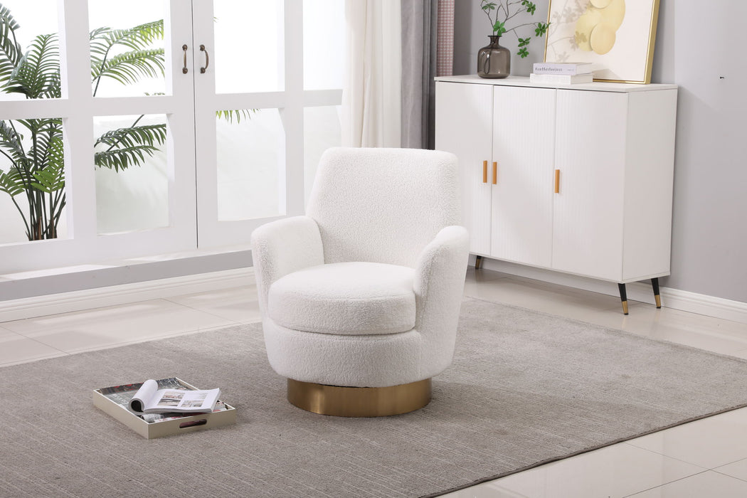 Teddy Swivel Barrel Chair, Swivel Accent Chairs Armchair For Living Room