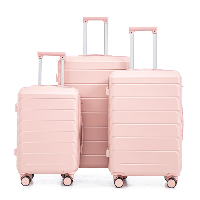 3 Pieces Set 20" / 24" / 28" Spinner Wheel Luggage With Combination Lock