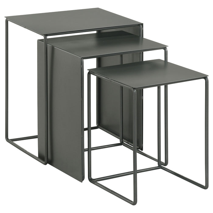 Vestal - 3 Piece Rectangular Nesting Table Set - Gray
