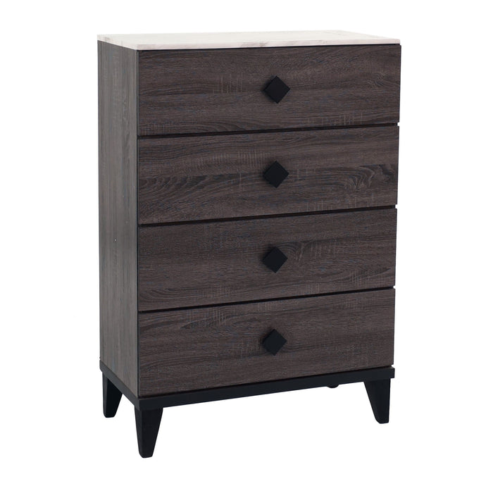 Bedroom Chest Of Drawers With 4 Drawer Storage - Gray / Gray