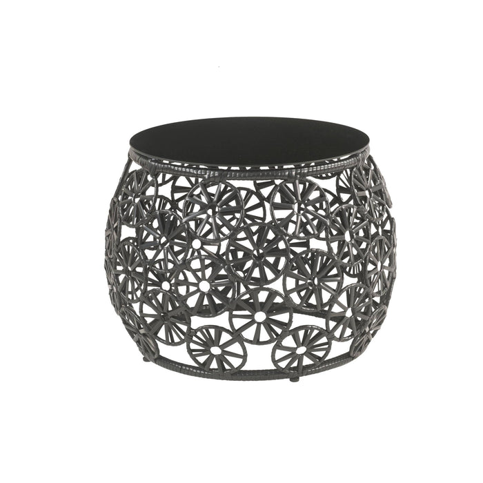 Hikre - Patio Lounge Chair & Side Table - Black / Charcoal