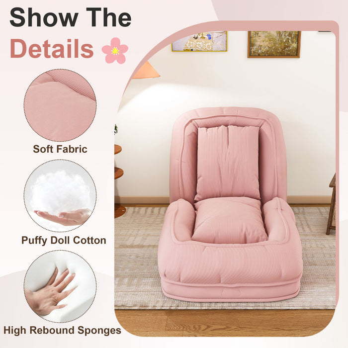 Upholstered Foldable Lazy Sofa Bed For Adults And Pets