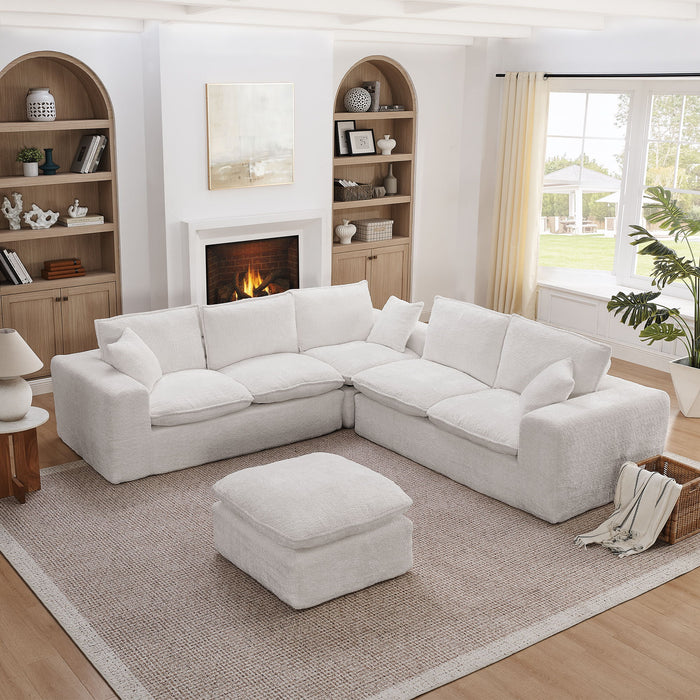Sectional Sofa With Moveable Ottoman