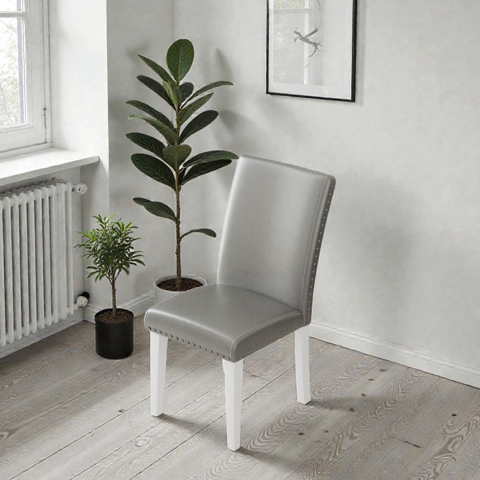 Upholstered Dining Chair With High Back Design (Set of 2)