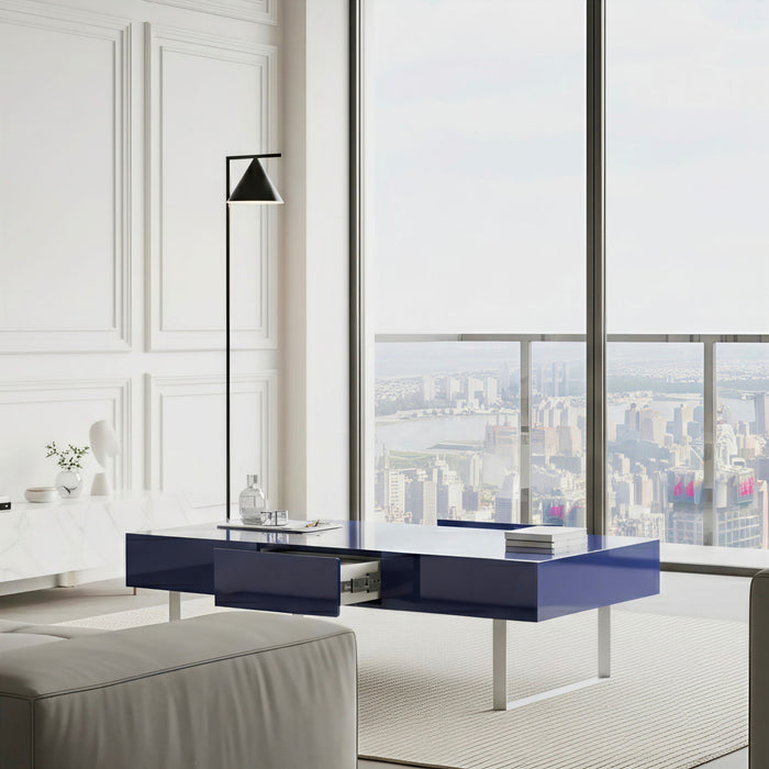 Rectangular Coffee Table With Hidden Storage