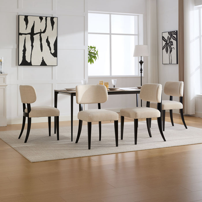 Kitchen Dining Chairs (Set of 2) - Cream