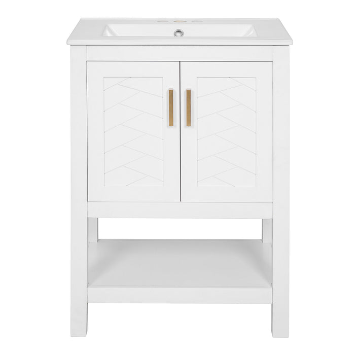 Modern Bathroom Vanity With Elegant Twill Design