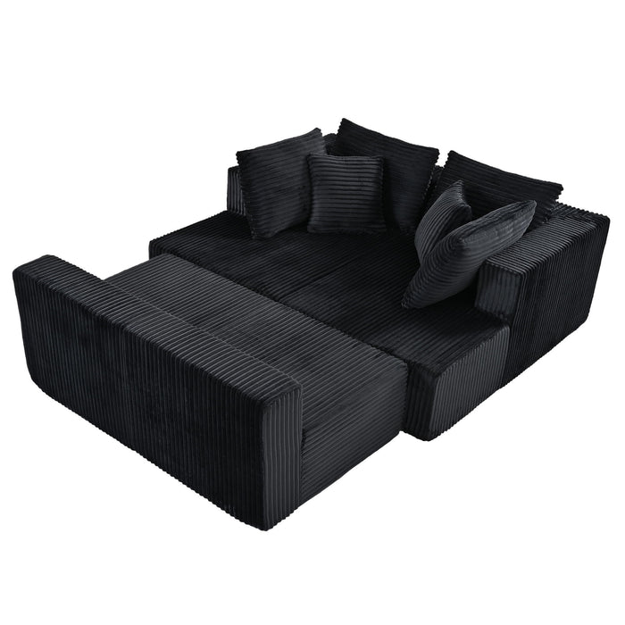 U-Shaped Modular Sectional Sofa With Double Chaise, Oversized Deep Seat For Living Room