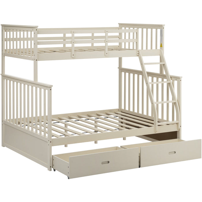 Bunk Bed With Ladder, And Safety Guard Rails