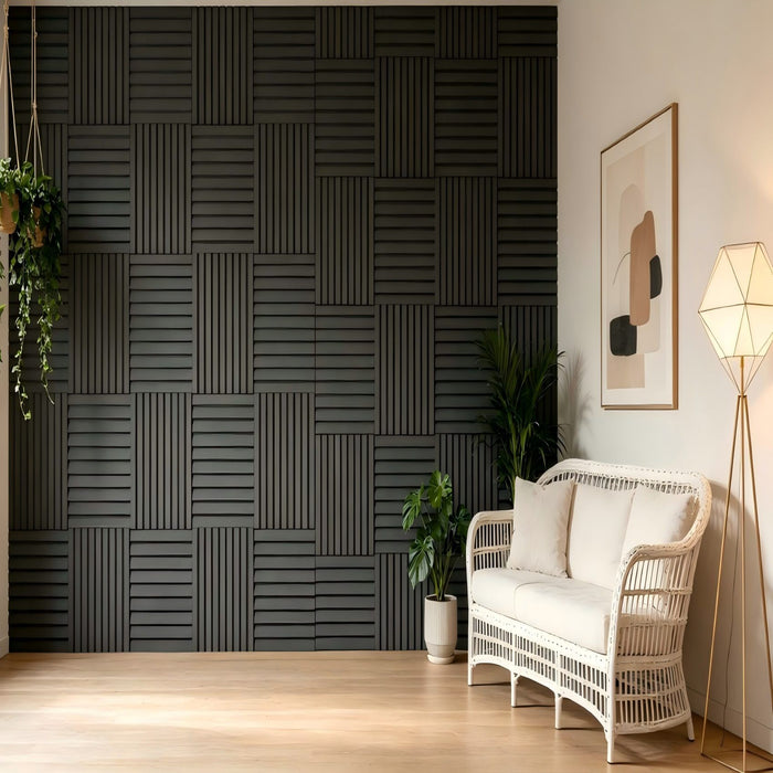 Acoustic Panels With Strip Design, Sound Absorbing Wall & Ceiling Panels