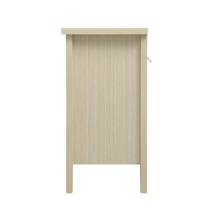 Rattan 2 Door Cabinet, Suitable For Bedroom - Natural