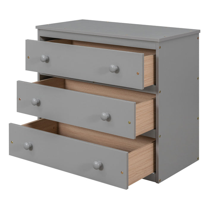 Loft Low Study Bed With Cabinet, Shelves And Rolling Portable Desk, Multiple Functions