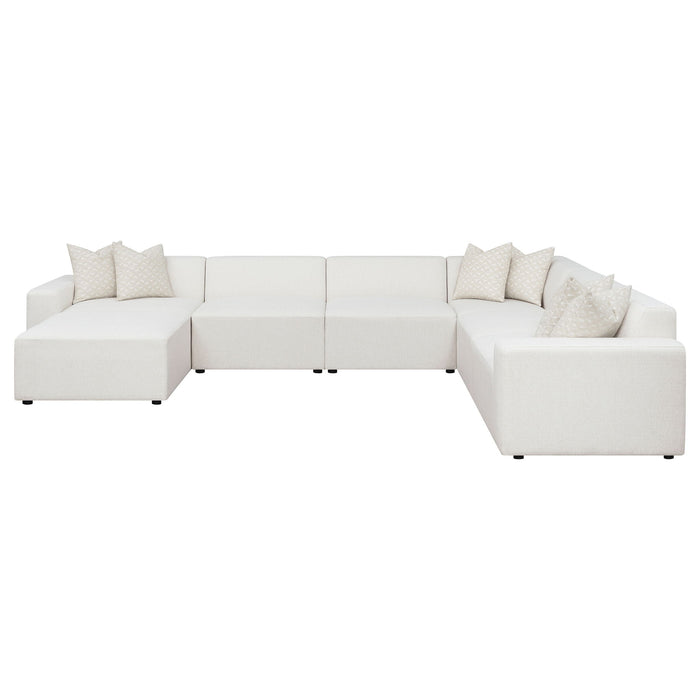 Marlowe - Tight Seat Corner Chair With Pillows - Ivory