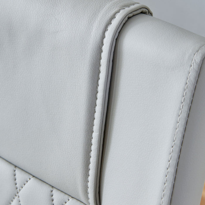 Modern Dining Chairs With Padded Seat, Metal Legs