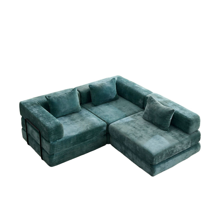 Convertible Floor Sofa Bed, Boneless Modular Sectional Sofa For Living Room