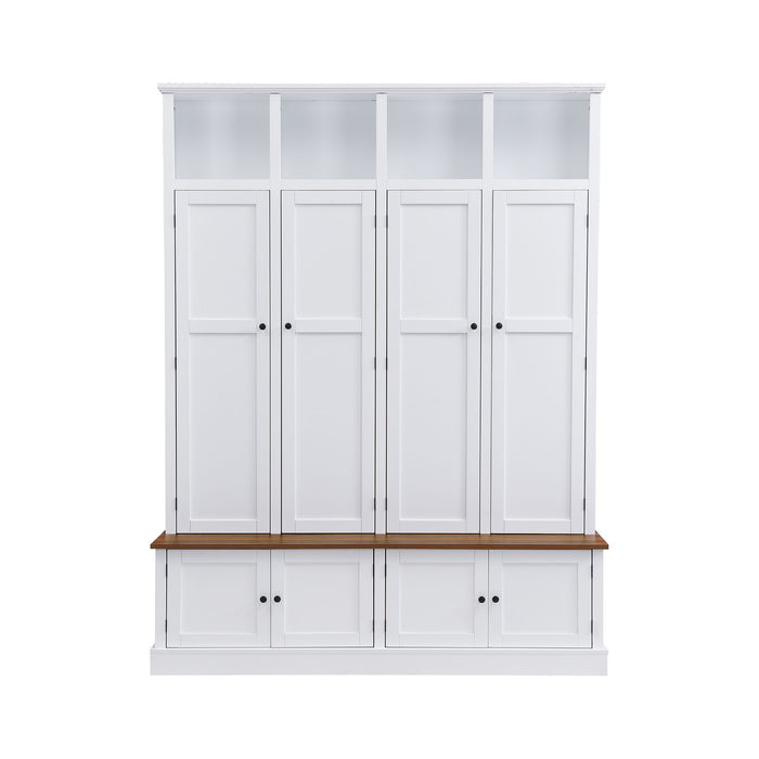 Hall Tree With Bench And Cabinet