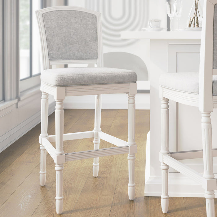 Stool With Upholstered Seat And Back