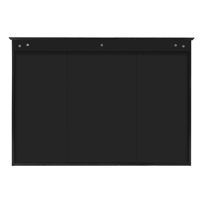 Modern Wall Mounted Mirror Medicine Cabinet With Open Shelves, Adjustable Interior, Storage Over Toilet