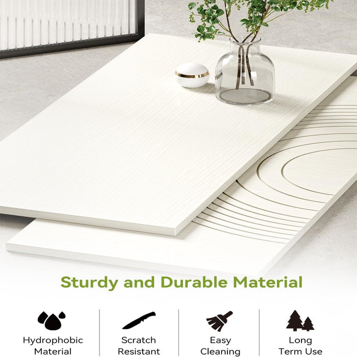 Modern Reception Desk, Front Desk Table With Cable Grommet & Privacy Panels