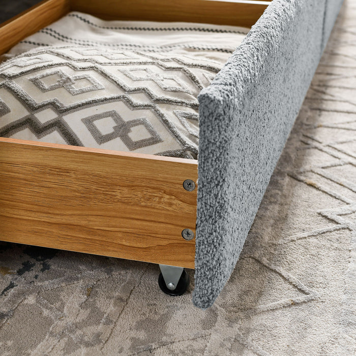 Upholstered Daybed & 2 Drawers