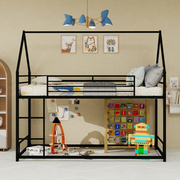 Bunk Bed With Safety Guardrails, No Box Spring Needed