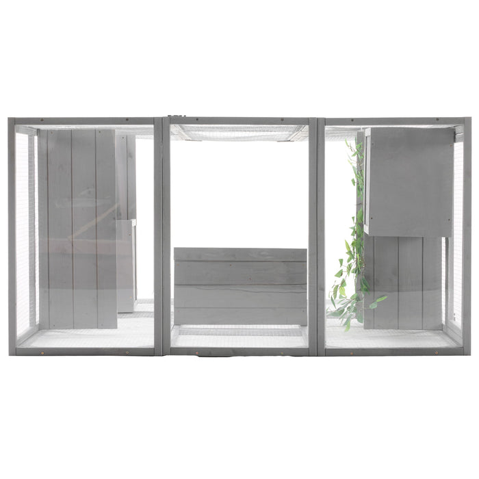 Outdoor Cat House, Diy Cat Enclosure Catio With Double Enter Doors