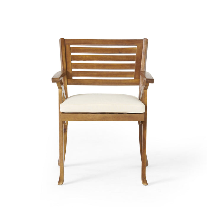 Dining Chair With Water Resistant Cushion - Teak