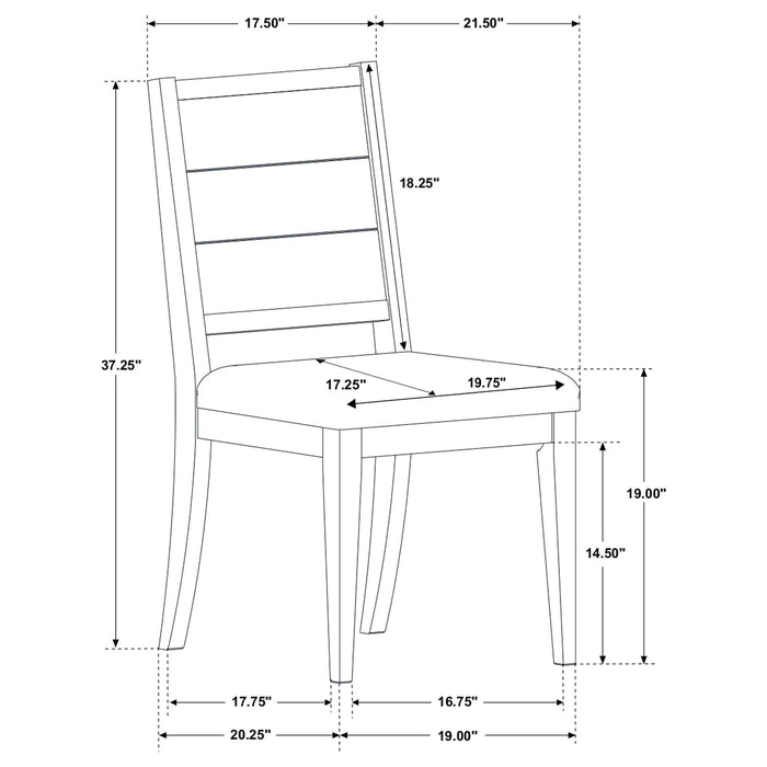Centera - 7 Piece Dining Table Set With Rectangular Table, Extension Leaf - Black