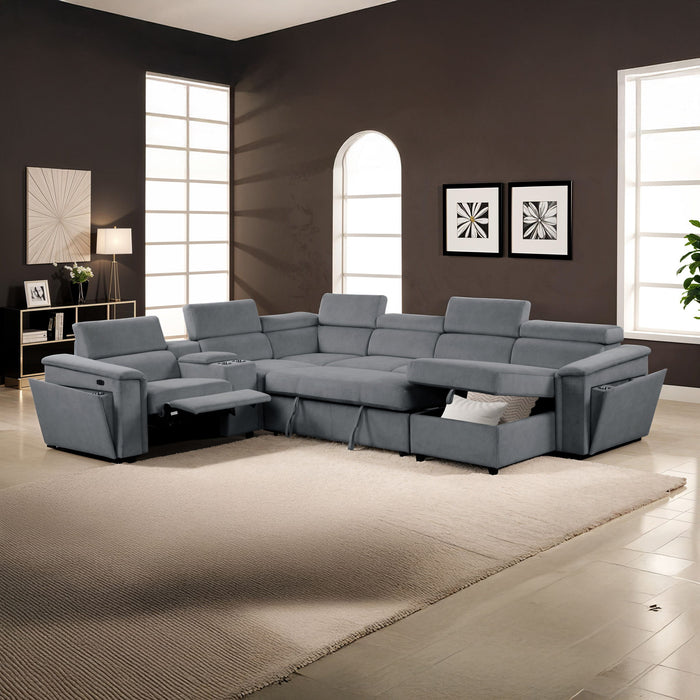 Harvey - Power Recliner Sleeper Sectional