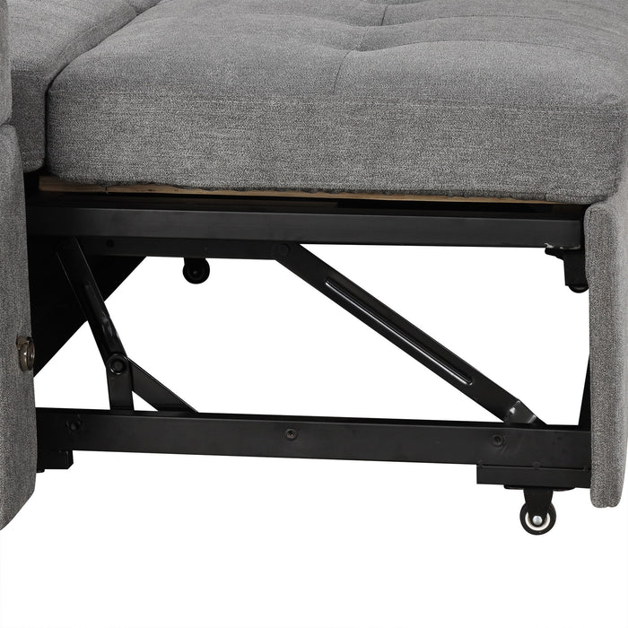 Convertible L Shaped Sofa Couch With Storage, Cup Holders, USB Ports