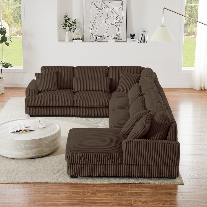U - Sectional Sofa With Chaise Lounge, Oversized Living Room Couch