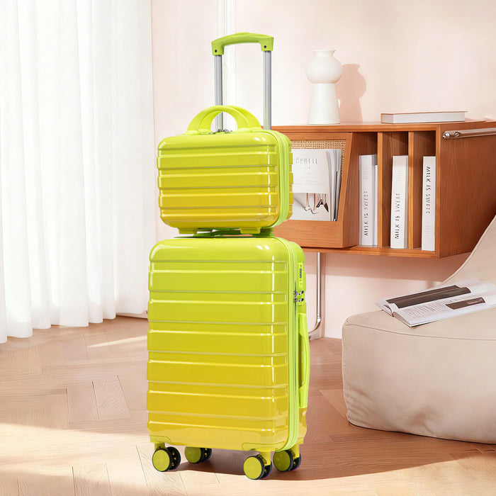 Luggage Set 14" / 20" With Combination Lock And Cosmetic Case