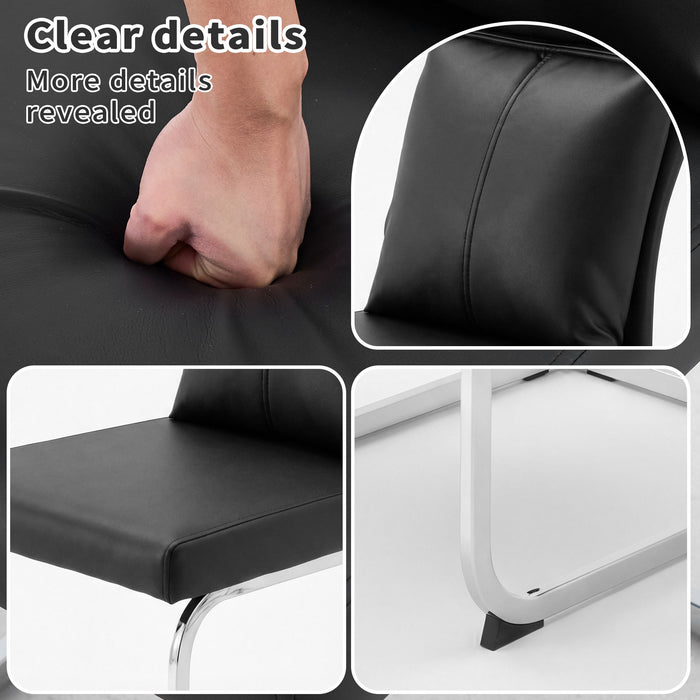 Modern Dining Chair SetWith Soft Cushion Backrest (2 Pieces)